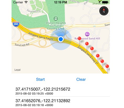 GPS Logger with Realm Swift