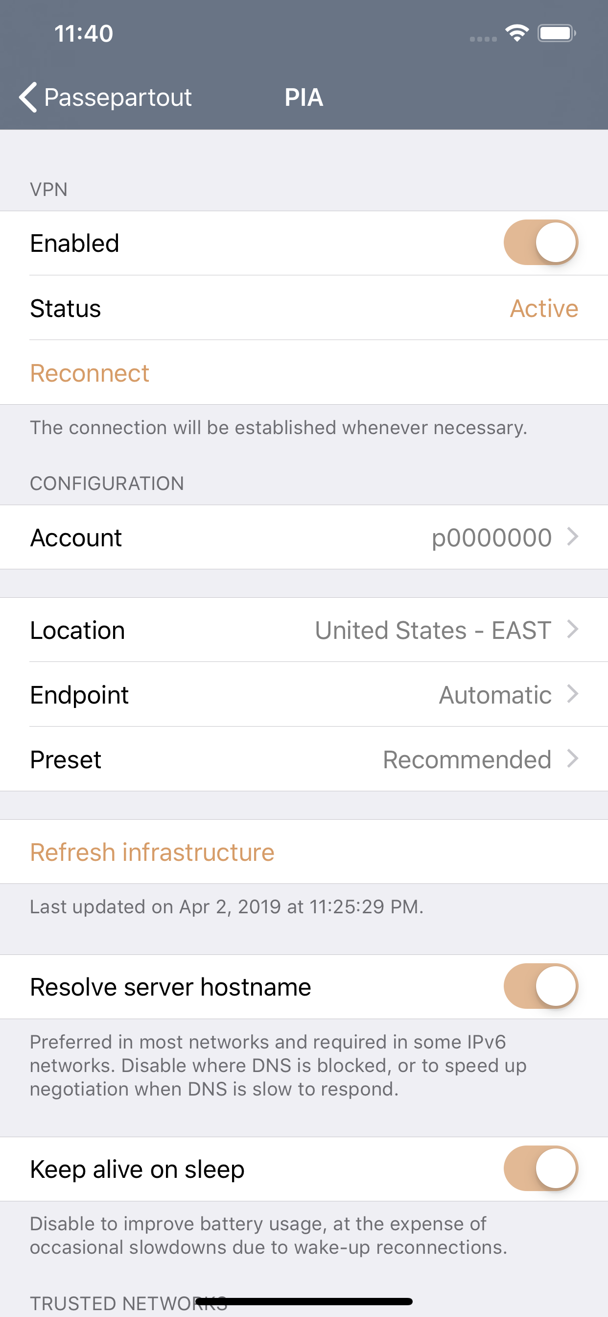 for ios instal OpenVPN Client 2.6.7.1001