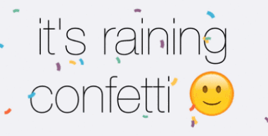 A raining confetti of UIView and is highly customizable