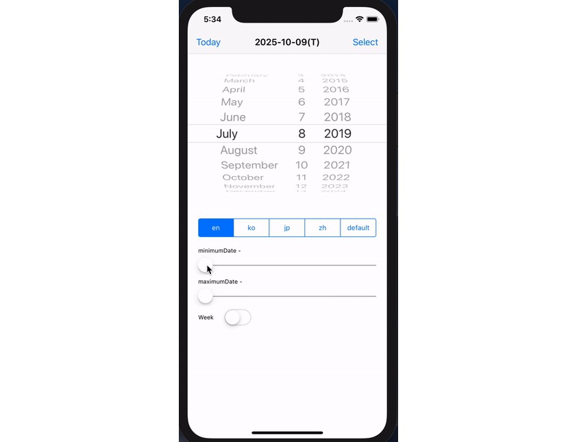 Calendar Picker written in Swift