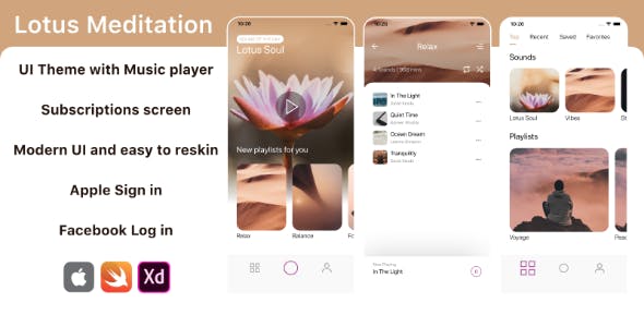 Meditation-App-Template---Music-player---iOS-Swift