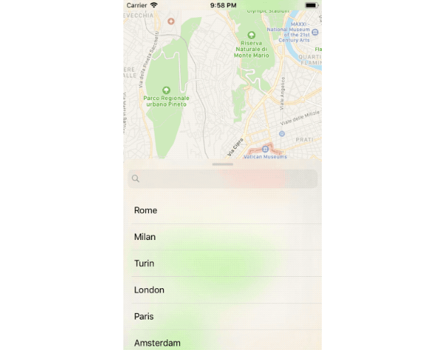 Pull up controller with multiple sticky points like in iOS Maps