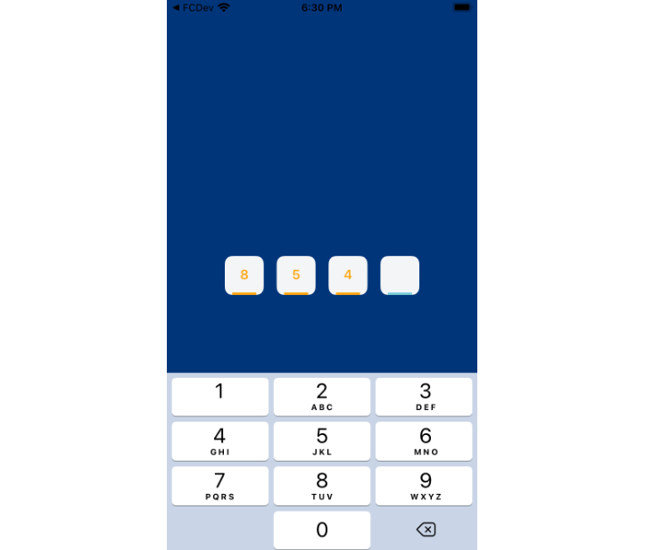 Customizable view to imput pin-code for iOS