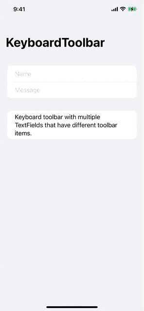 KeyboardToolbar