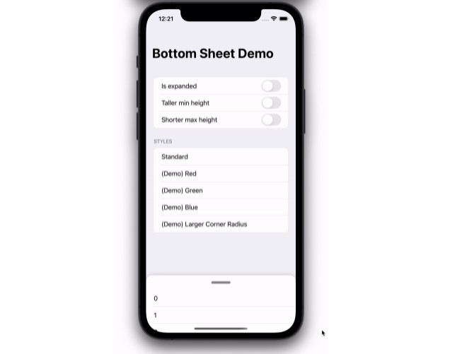 Bottom sheet API in SwiftUI