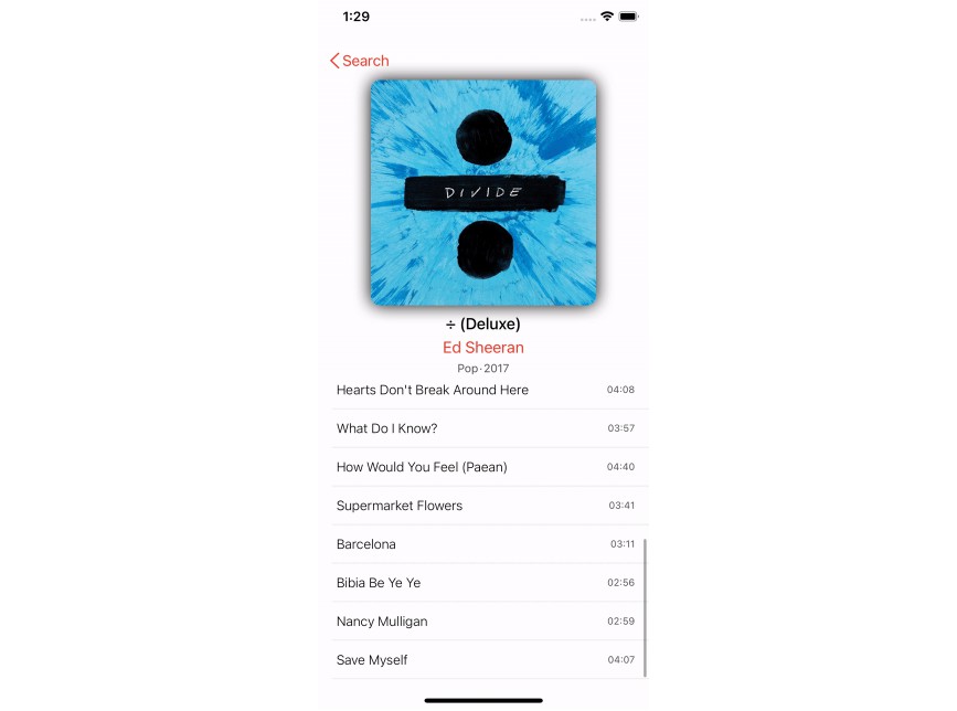 A simple application display album artwork from the iTunes API
