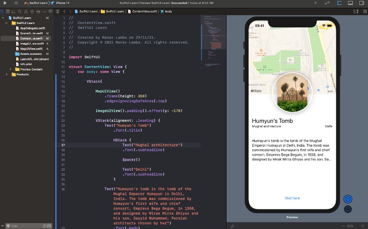 An app ui created using SwiftUI