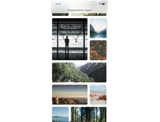 Instagram like grid using UICollectionViewComposotionalLayout