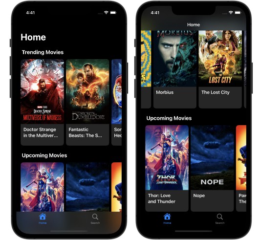 A movie database app where you can search for movies, as well as view ...