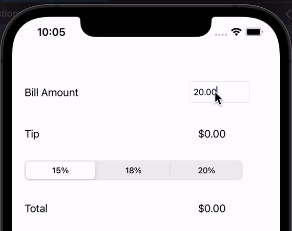 IOS Application That Calculates Tip And Total Bill Based On User Input   Code 2022 27 45 13 