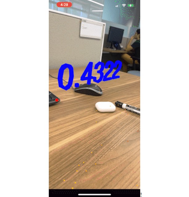 iOS应用程序，允许用户使用相机测量3D空间中两点之间的距离