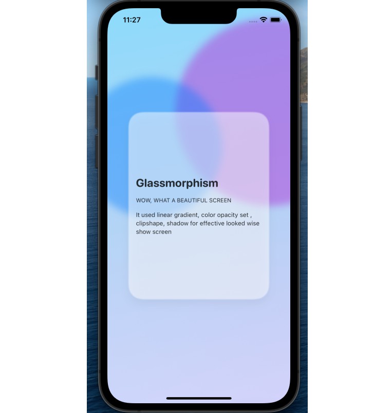 Glassmorphism UI for Swift