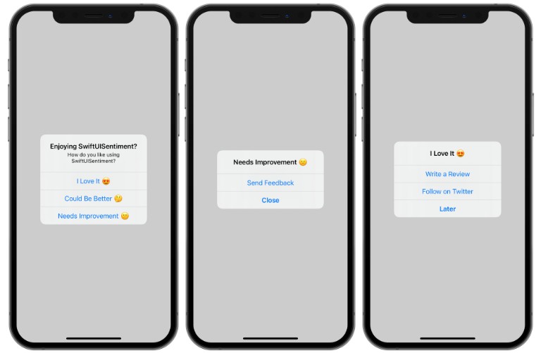 A Simple SwiftUI Modifier For Collecting User Sentiment