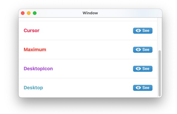 The sample application about macOS window level