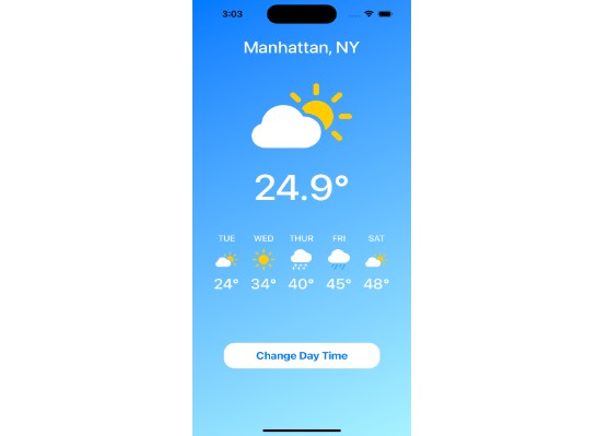 IOS App made with Swift to visualize weather for next 5 days