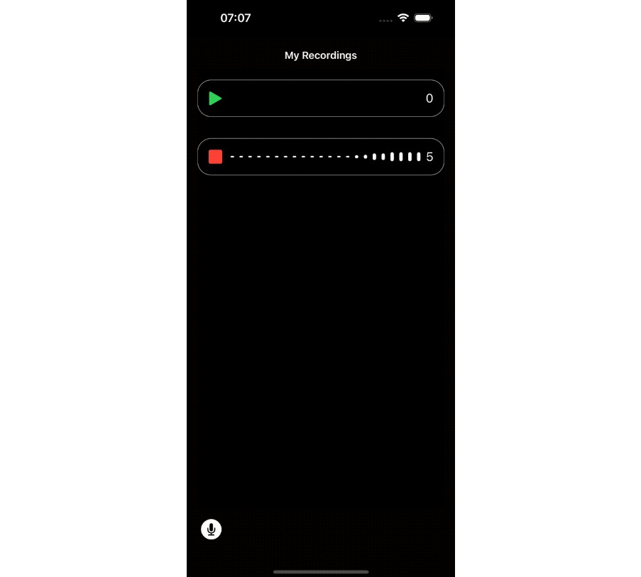 An Audio Recorder and Player built using AVFoundation and saves