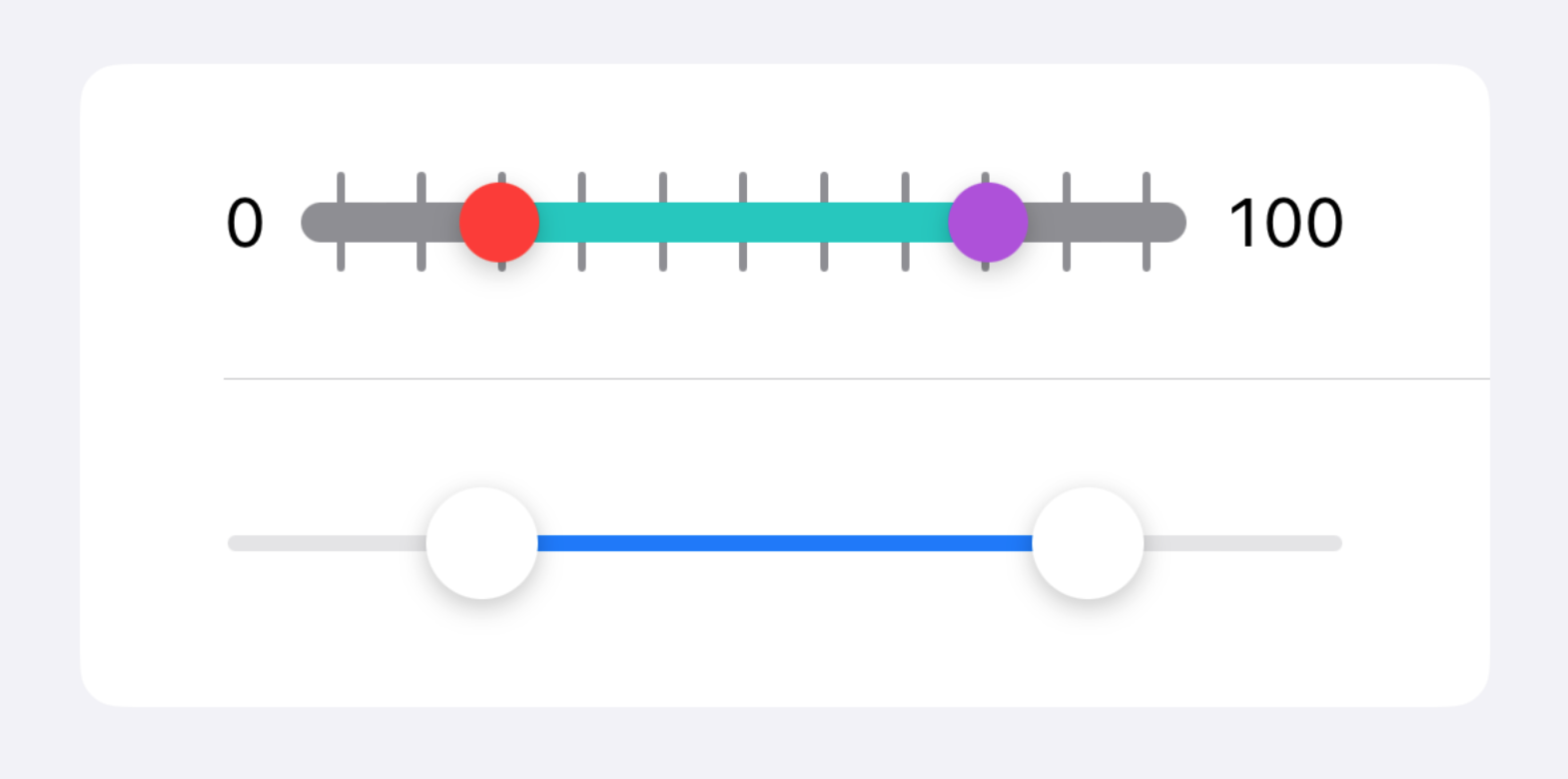 A custom SwiftUI slider control that allows for more customization than the standard Slider