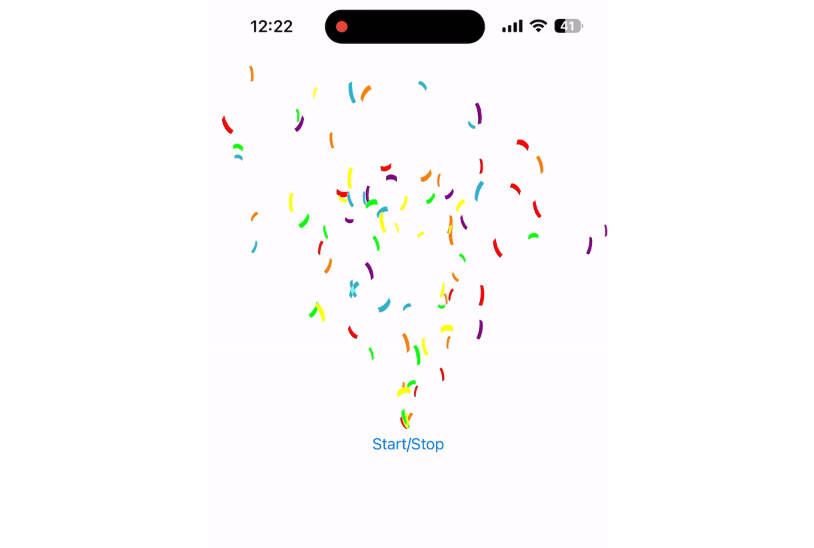 A swift confetti view created with SpriteKit